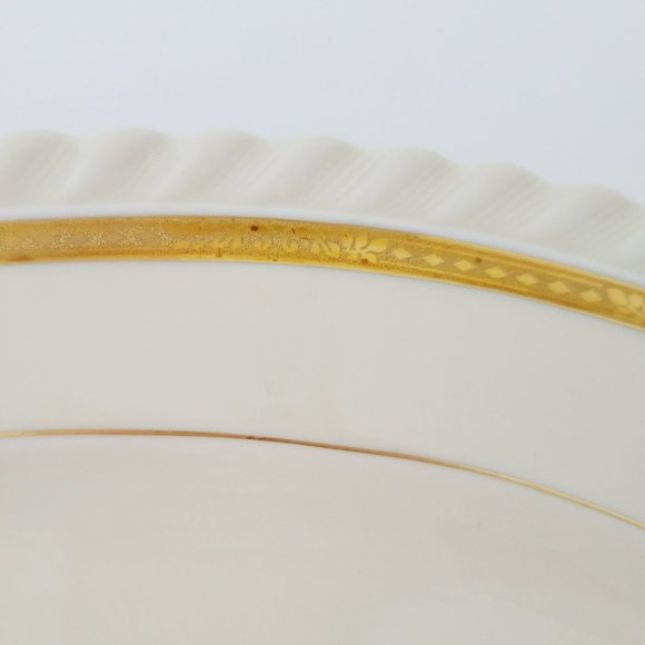 Krautheim Large Oval Platter La Marquise Selb Bavaria Gold Trim Floral Center - Picture 5 of 11